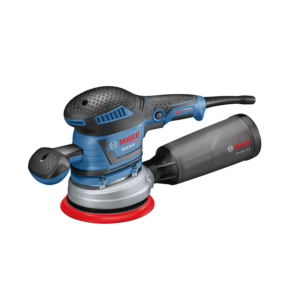  Bosch GEX34-6N 6” Corded Multi-Hole Random Orbit Variable Speed Sander/Polisher 