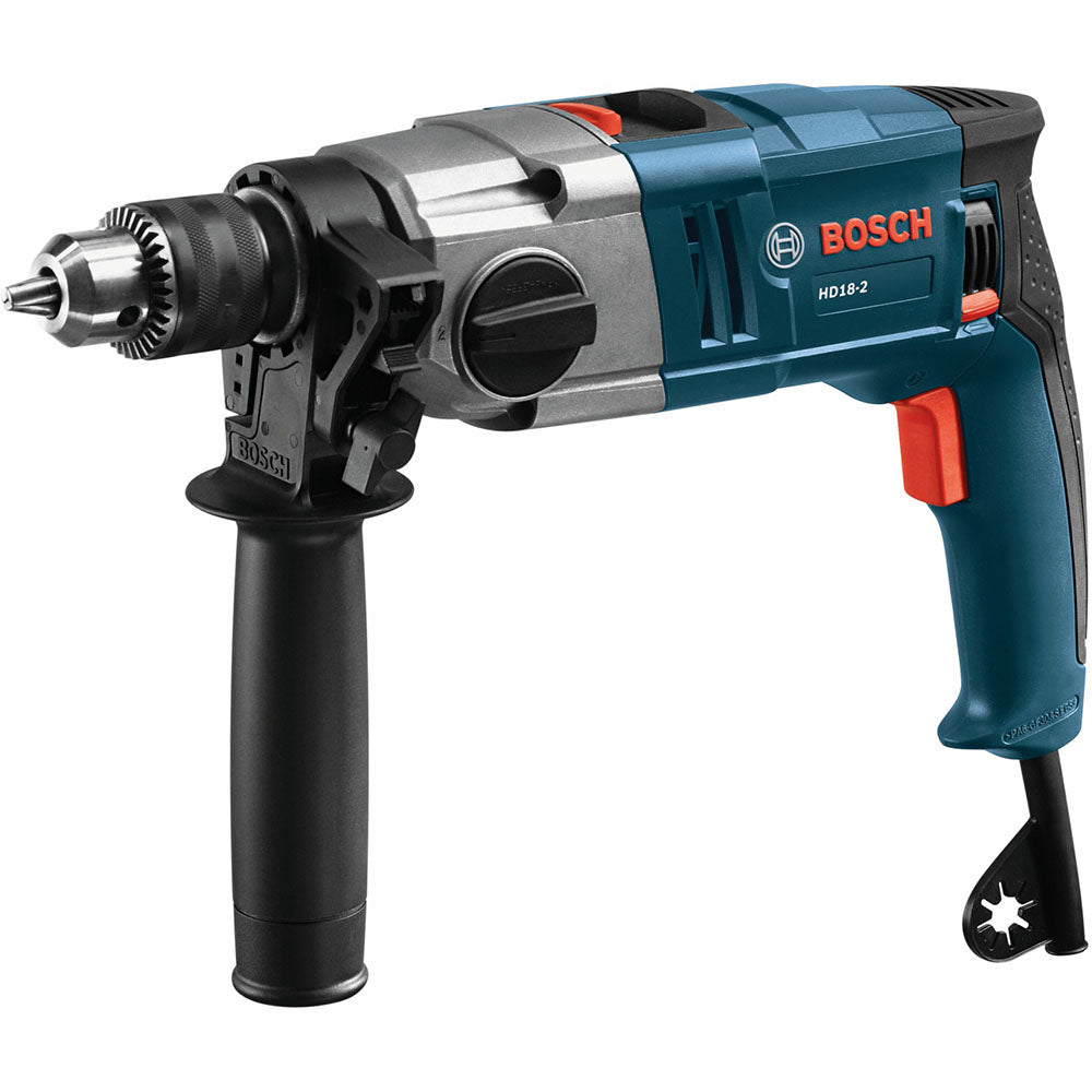  Bosch HD18-2 120V 1/2" Corded 2-Speed Heavy Duty Hammer Drill Kit 