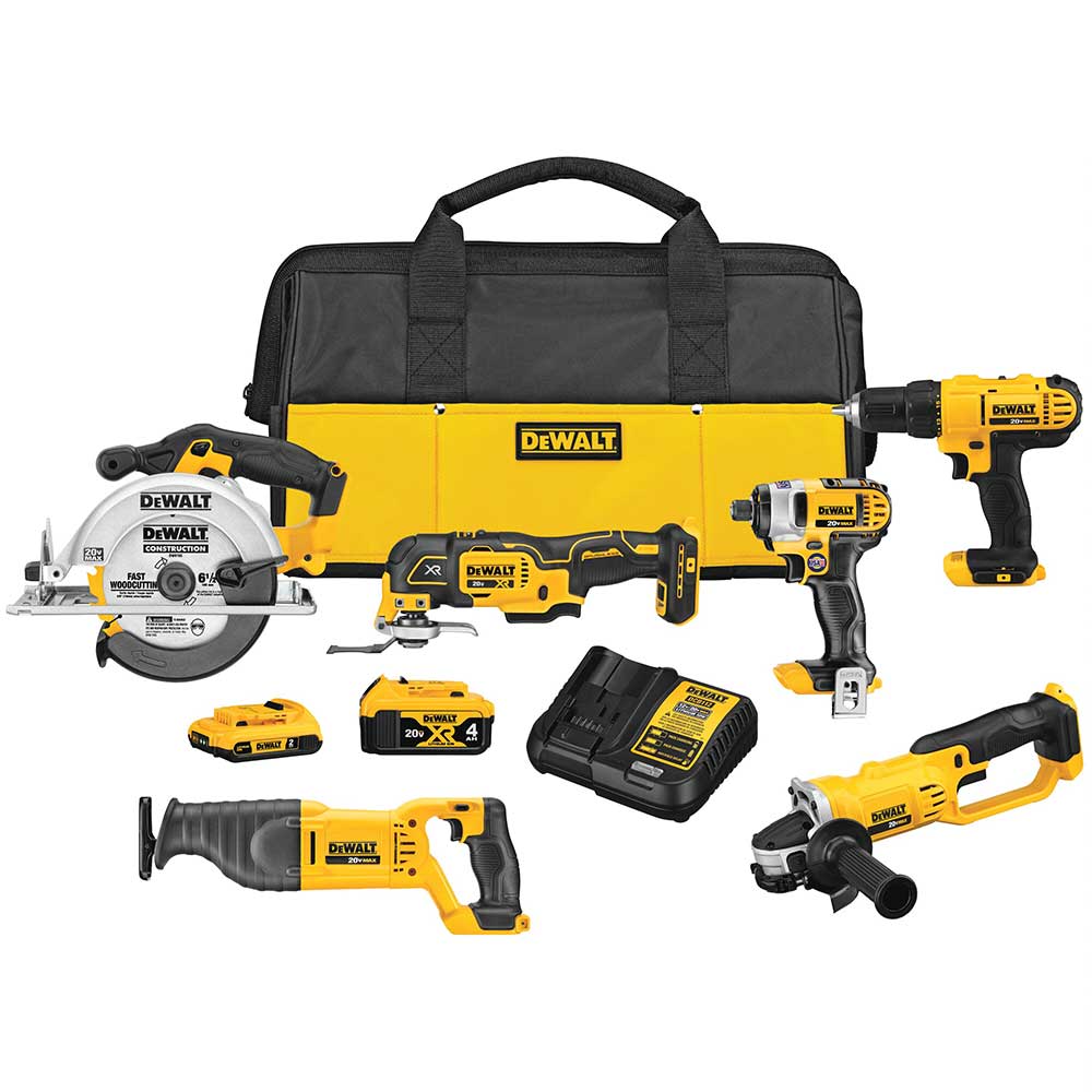  DeWALT DCK661D1M1 20V MAX Lithium-Ion Cordless 6-Tool Combo Kit 