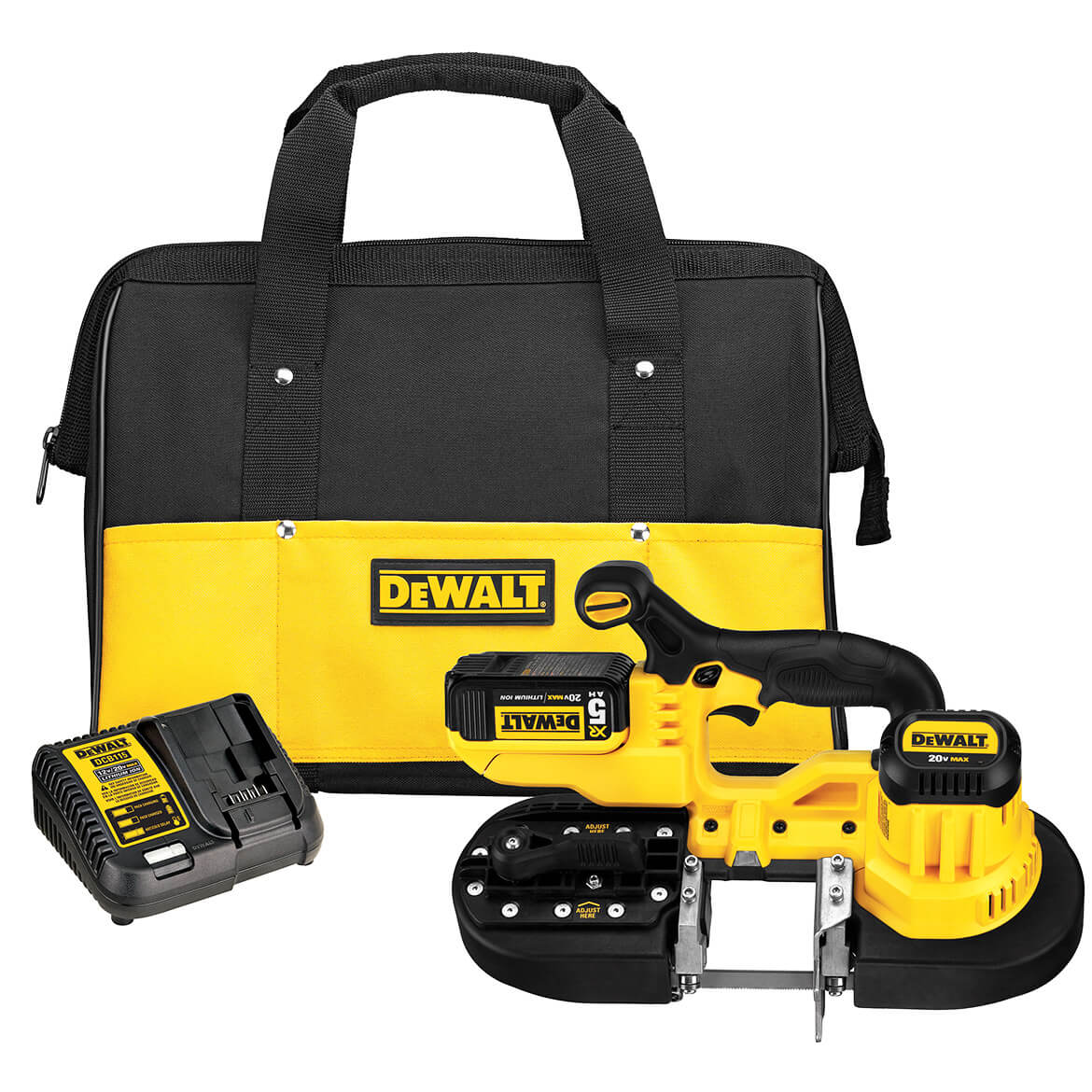  DeWALT DCS371P1 20V MAX Cordless Lithium-Ion Durable Ergonomic Band Saw Kit 