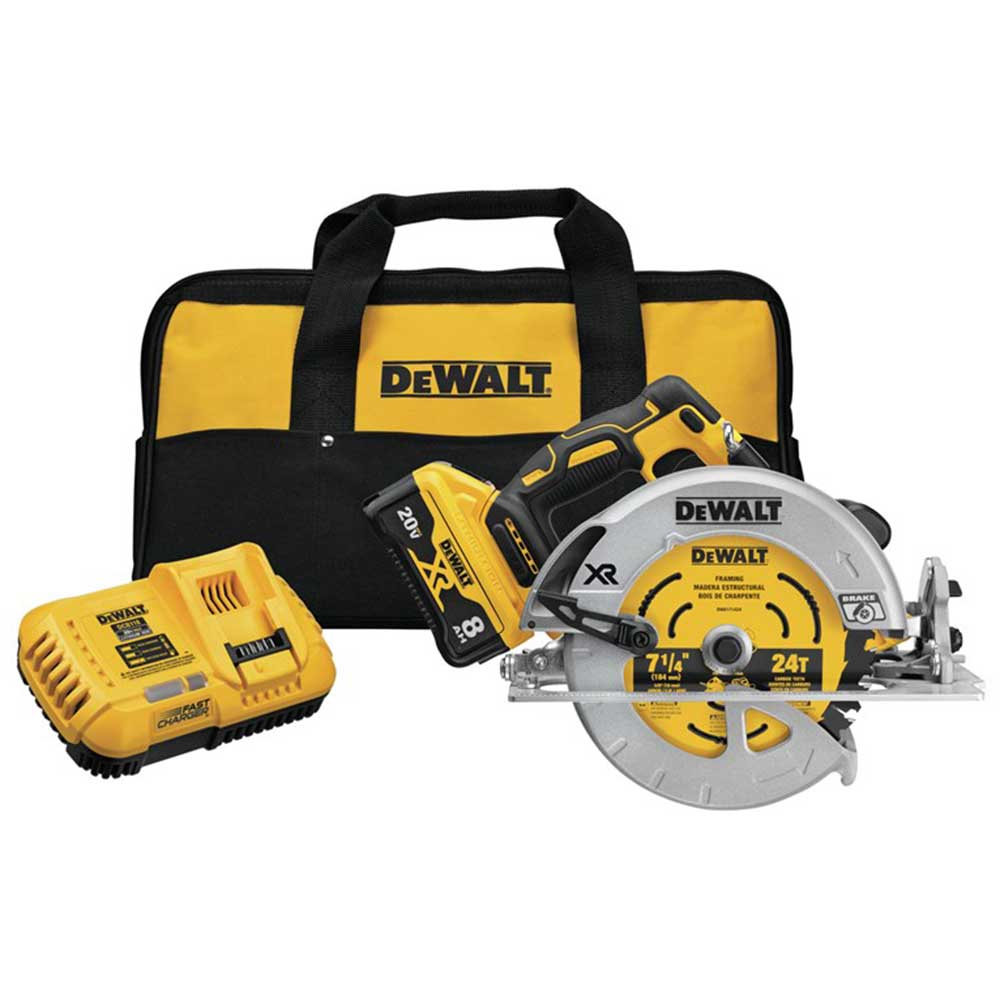  DeWALT DCS574W1 20V MAX XR Brushless Cordless Circular Saw w/ Power Detect Kit 