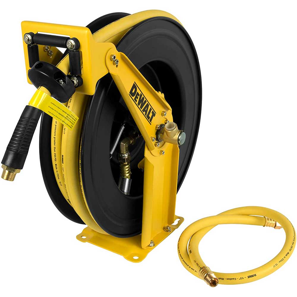  DeWALT DXCM024-0344 1/2" x 50' Double Arm Auto Retracting Air Hose Reel 