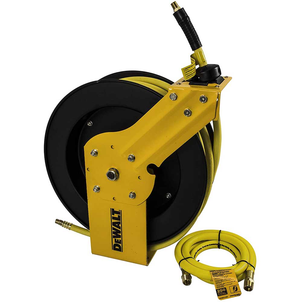  DeWALT DXCM024-0374 3/8" x 50' Single Arm Auto Retracting Air Hose Reel 