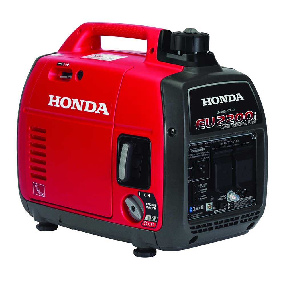  Honda EU2200i 2,200 Watt Companion Quiet Gas Powered Portable Inverter Generator w/ CO-Minder 