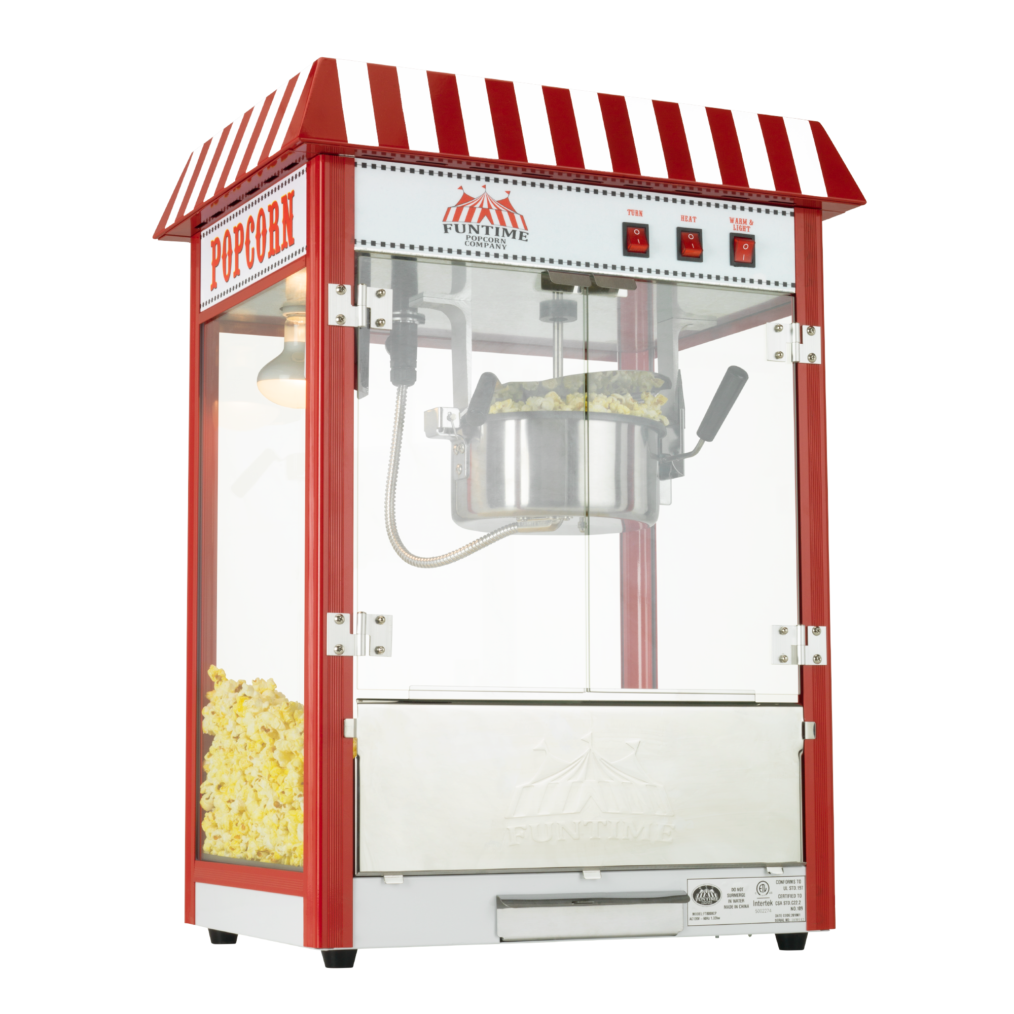  FunTime FT8000CP 8 OZ Commercial Style Carnival Bar Style Popcorn Popper Machine 