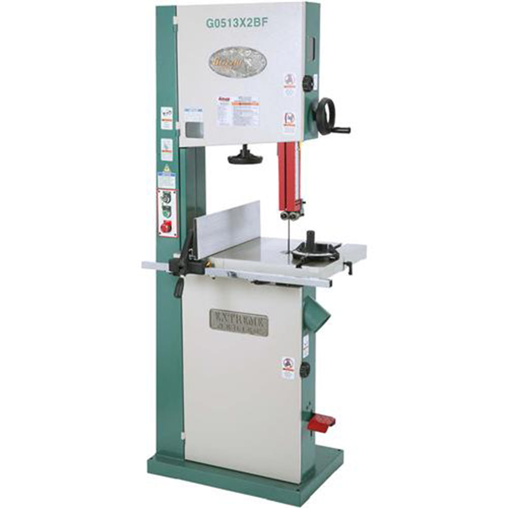  Grizzly G0513X2BF 220V 17 In 2 HP Extreme-Series Bandsaw with Cast-Iron Trunnion 