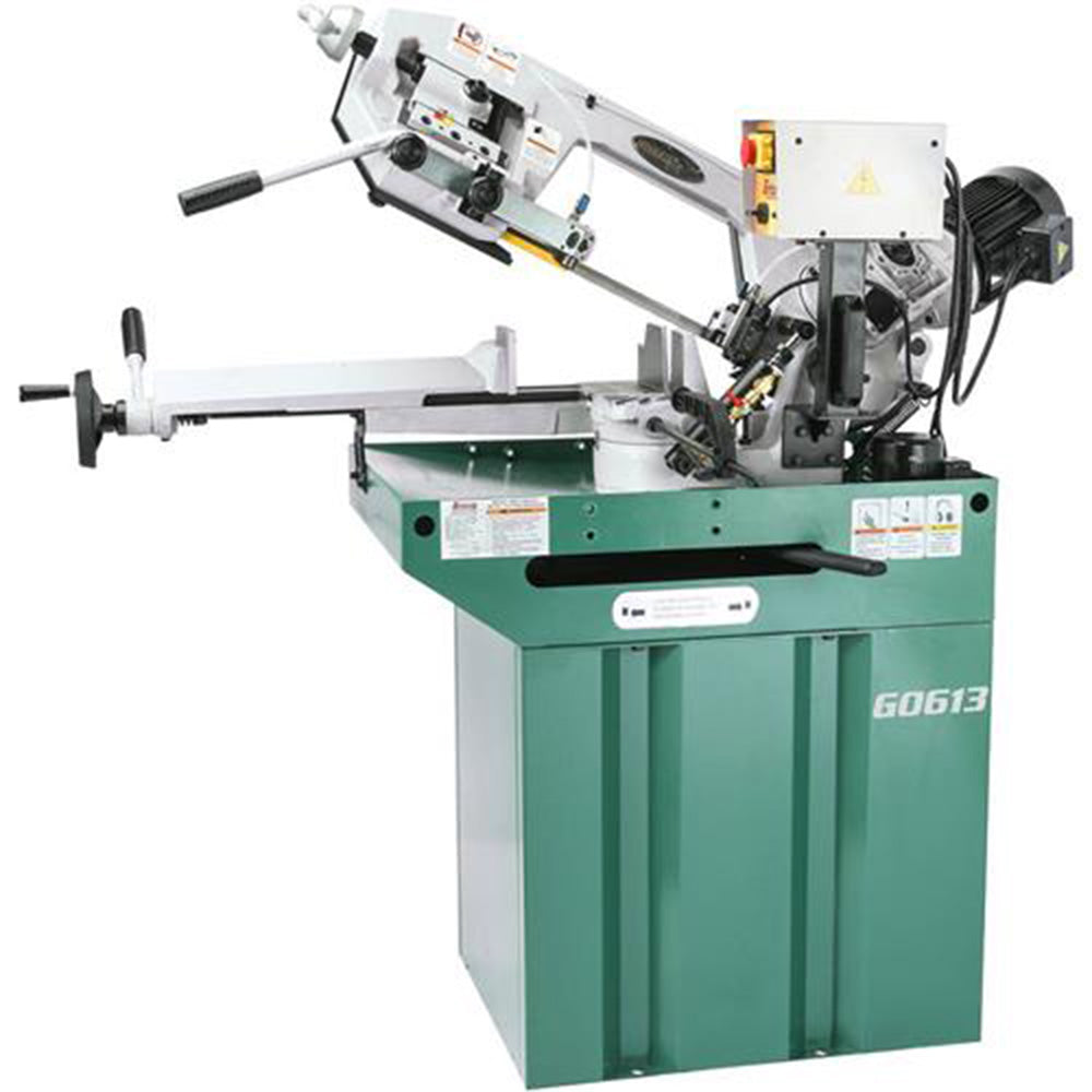  Grizzly G0613 110V/220V 7 Inch x 8-1/4 Inch 1 HP Swivel Metal-Cutting Bandsaw 