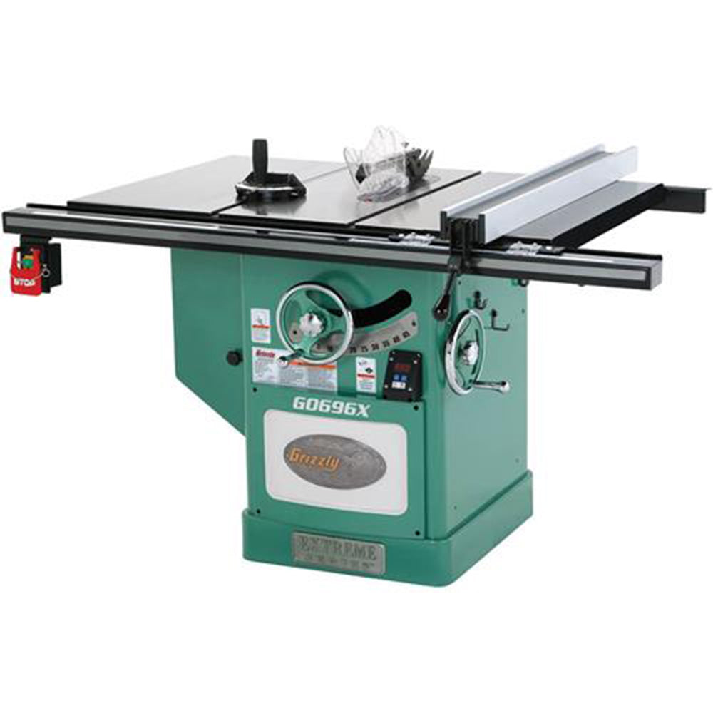  Grizzly G0696X 12 Inch 5 HP 220V Extreme Series Left-Tilt Table Saw 