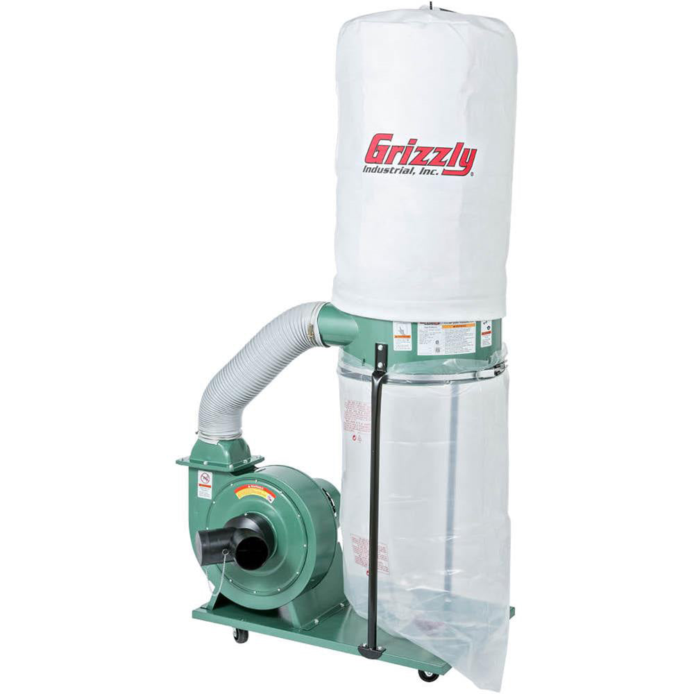  Grizzly G1028Z2 120V/240V 1-1/2 HP Dust Collector 