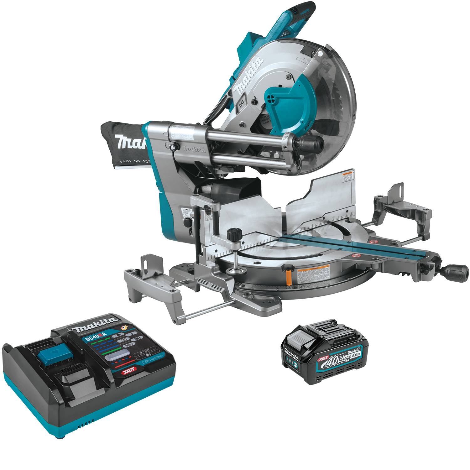  Makita GSL04M1 40V Max XGT 12" Dual-Bevel Sliding Compound Miter Saw Kit 