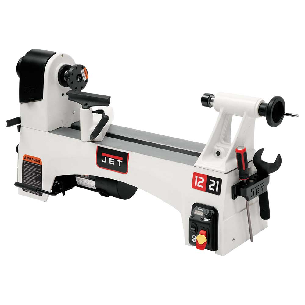  JET JWL-1221VS 12-Inch by 21-Inch Variable Speed Wood Lathe - Woodworking 