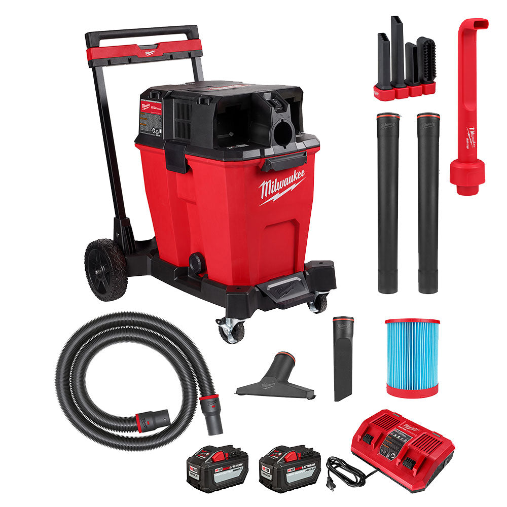  Milwaukee 0930-22HDB M18 FUEL 18V 12 Gallon Wet/Dry Vacuum Kit w/ Air-Tip Kit 