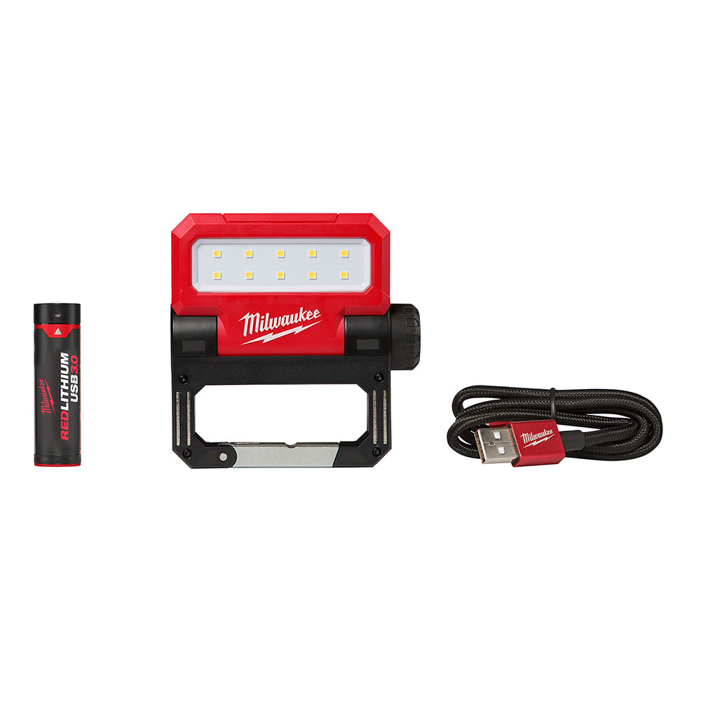  Milwaukee 2114-21 550-Lumen USB Rechargeable Rover Pivoting Flood Light 