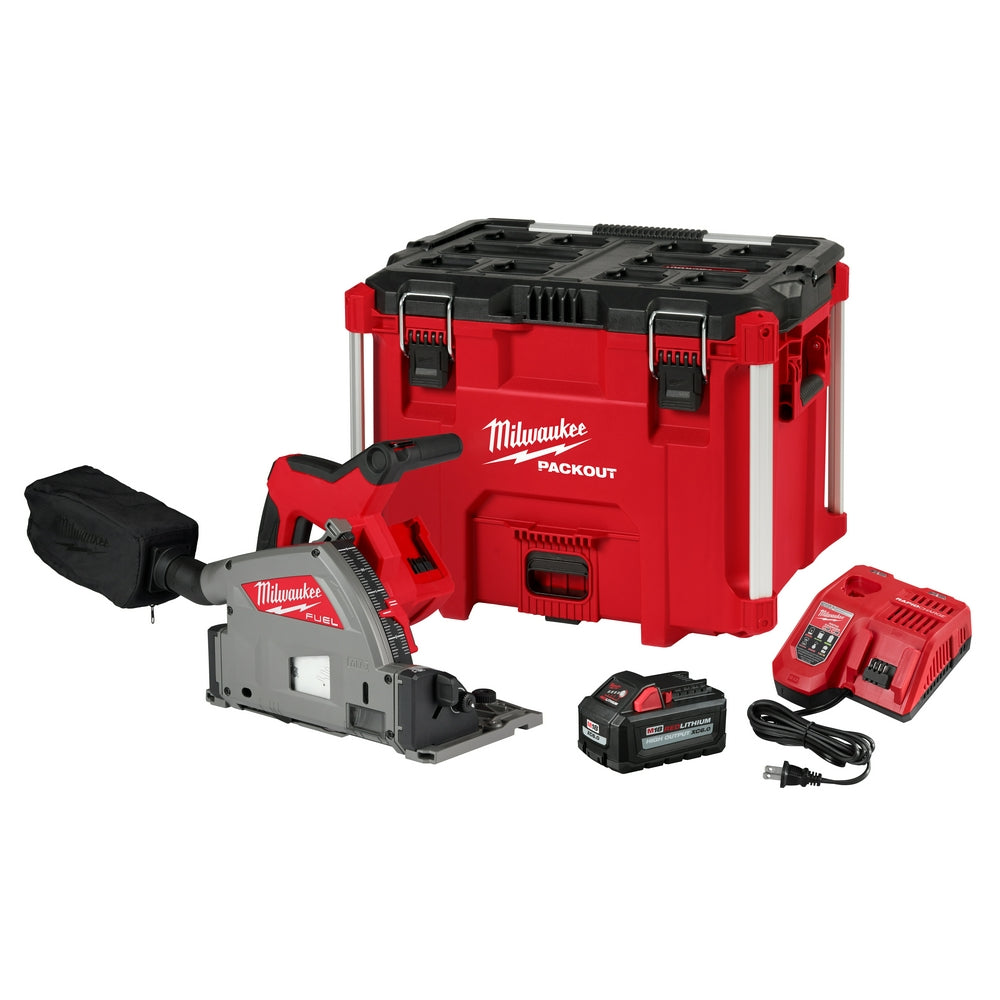  Milwaukee 2831-21 M18 FUEL 18V 6-1/2" Cordless Li-Ion Plunge Track Saw Kit 