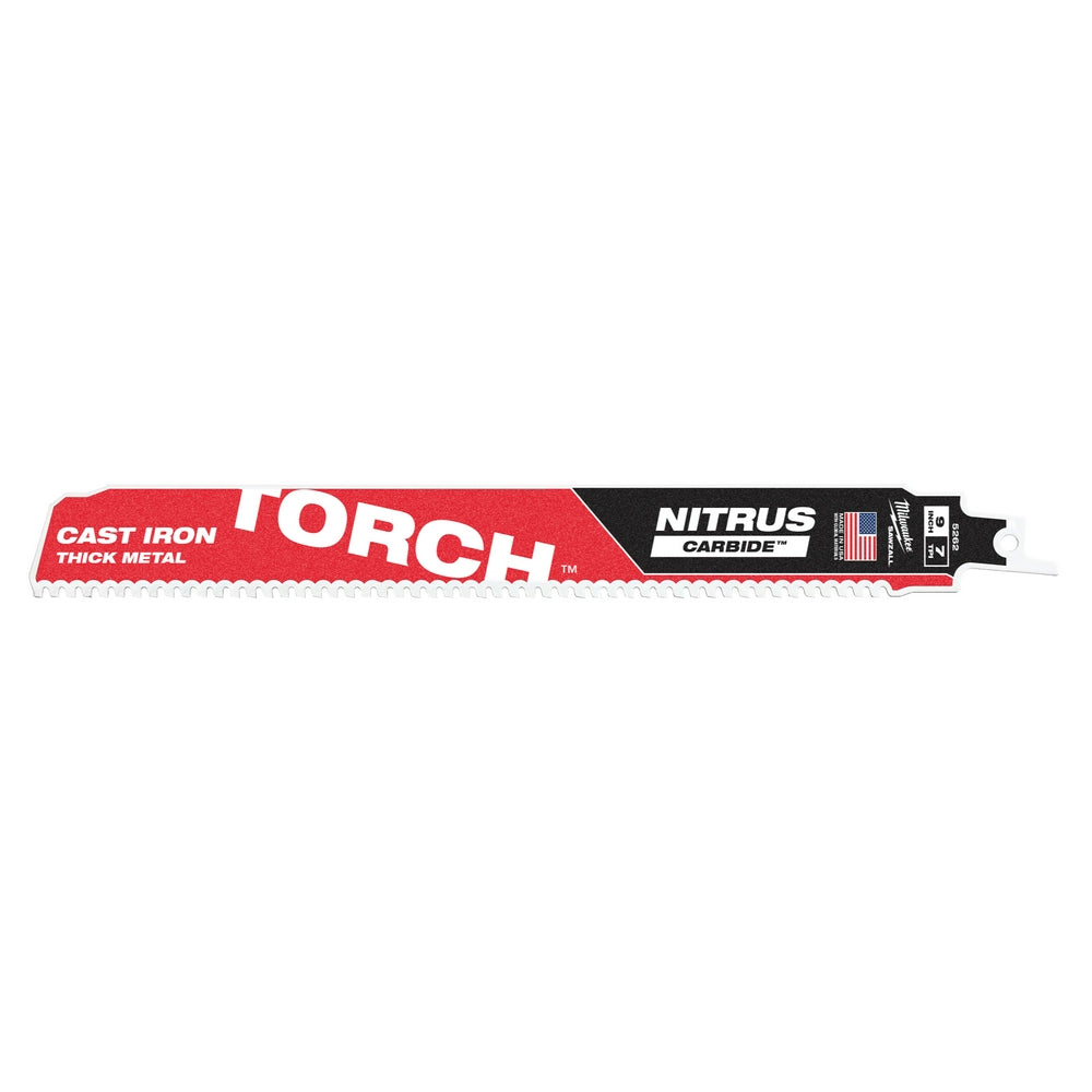  Milwaukee 48-00-5562 9" 7TPI SAWZALL TORCH w/ NITRUS CARBIDE for Cast Iron - 5pk 