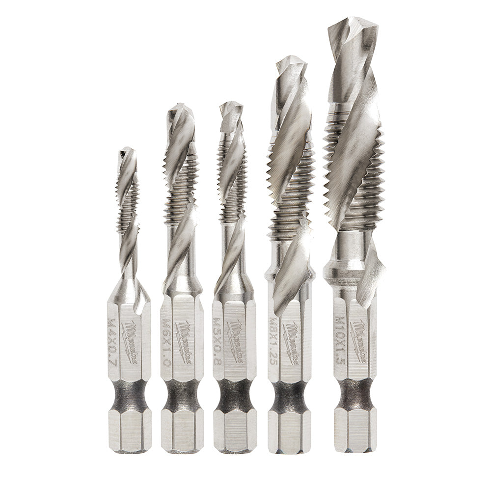  Milwaukee 48-89-4875 Metric SHOCKWAVE Impact Drill and Tap Bit Set - 5 PC 