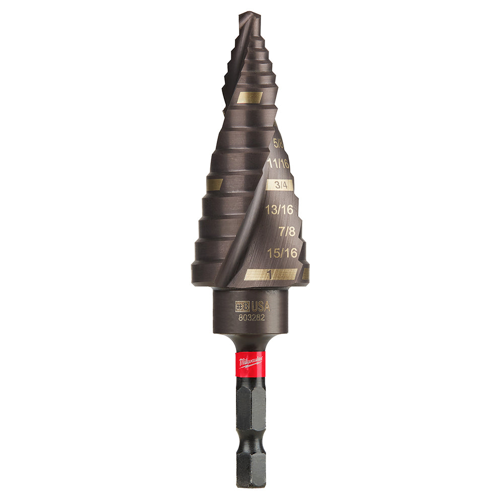  Milwaukee 48-89-9248 1/2" - 1" SHOCKWAVE Impact Duty Step Bit 