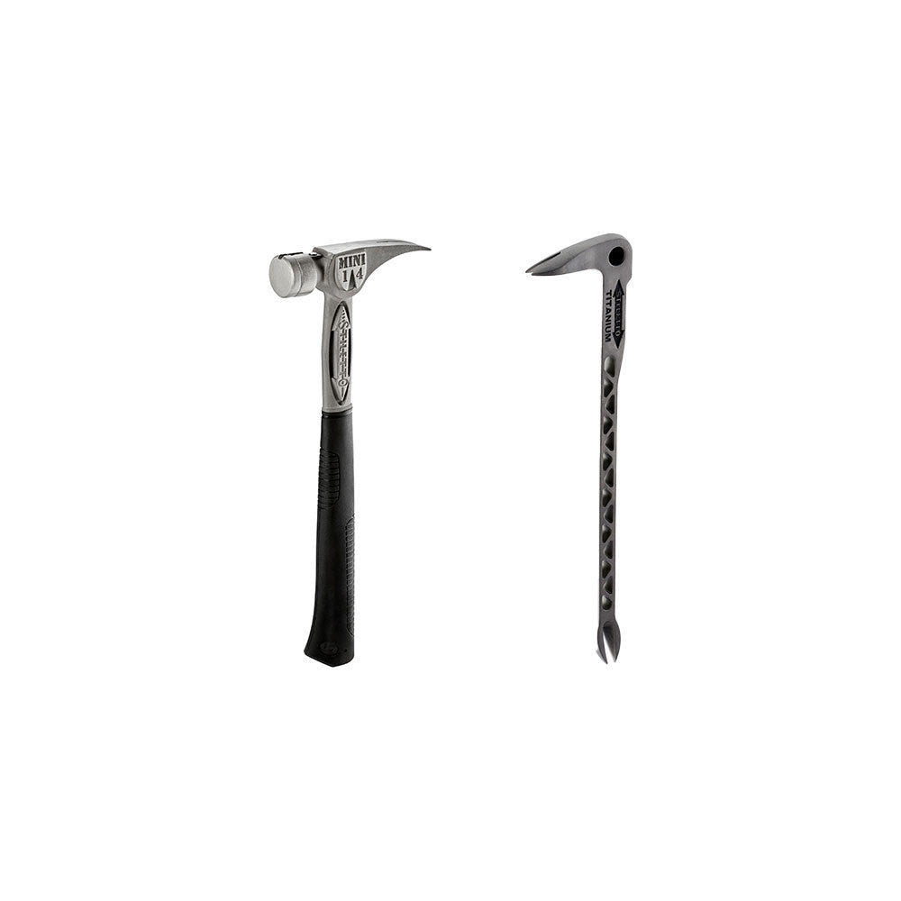  Stiletto TBM14RSS-NP 16" 14 oz Smooth/Straight TiBone Mini Hammer w/ Nail Puller 