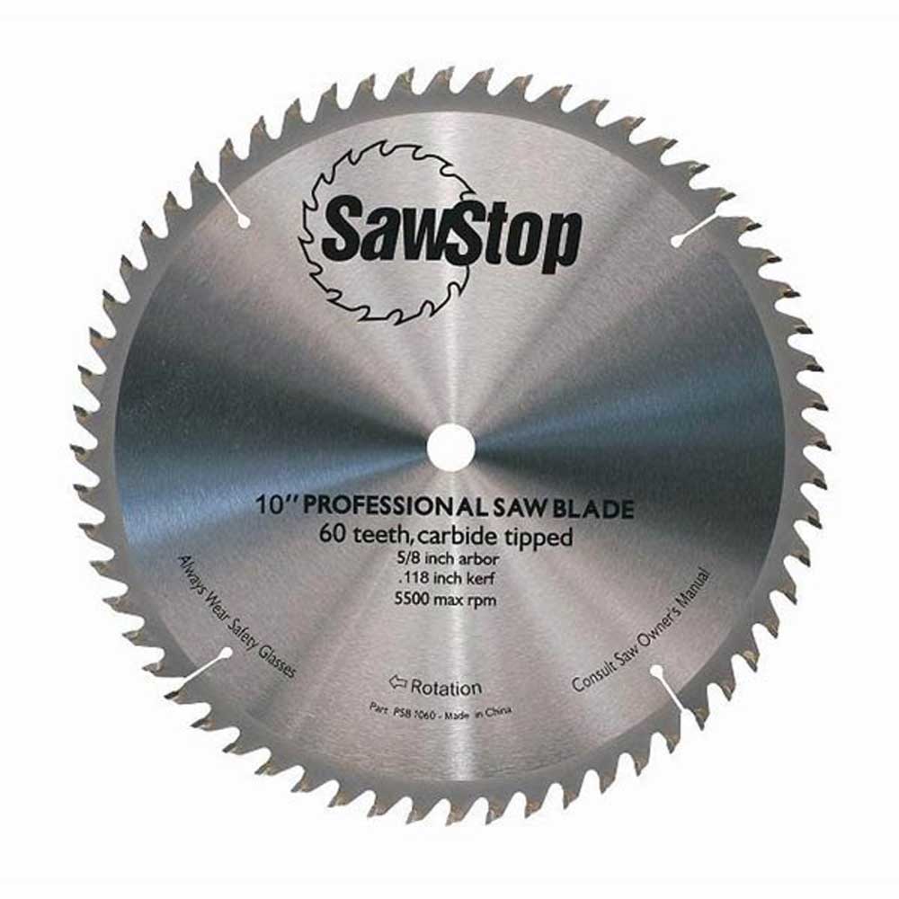  SawStop CB104184 60 Teeth Combination Circular Saw Table Blade 