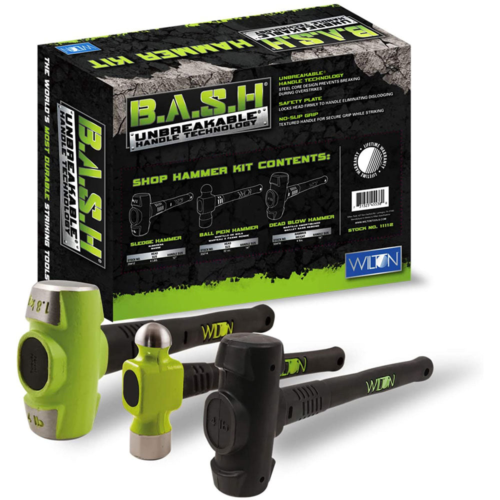  Wilton 11112 Shop Hammer Unbreakable B.A.S.H Kit w/ 20412, 33214, 55416 