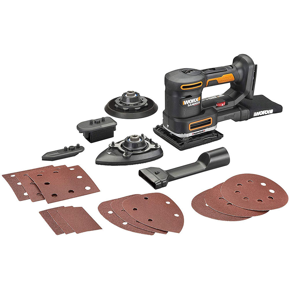 WORX WX820L.9 20V 5-In-1 Power Share Sandeck Cordless MultiSander - Ba