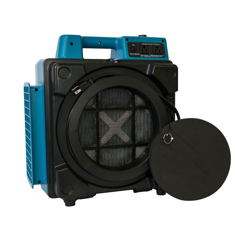  Xpower X-2480A-Blue 1/2 HP 2.8 Amp 550 CFM Professional HEPA Mini Air Scrubber 