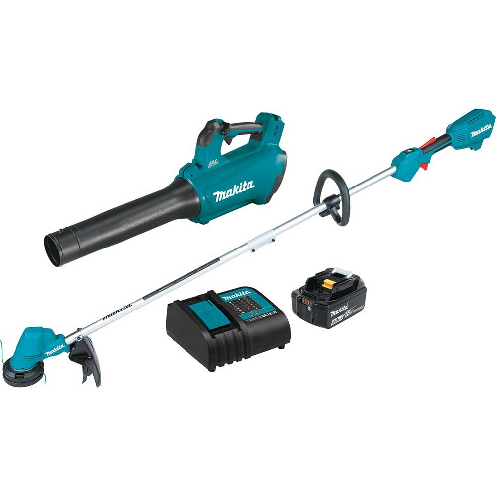  Makita XT287SM1 18V LXT Li-Ion Brushless Cordless Trimmer/Blower Combo Kit 