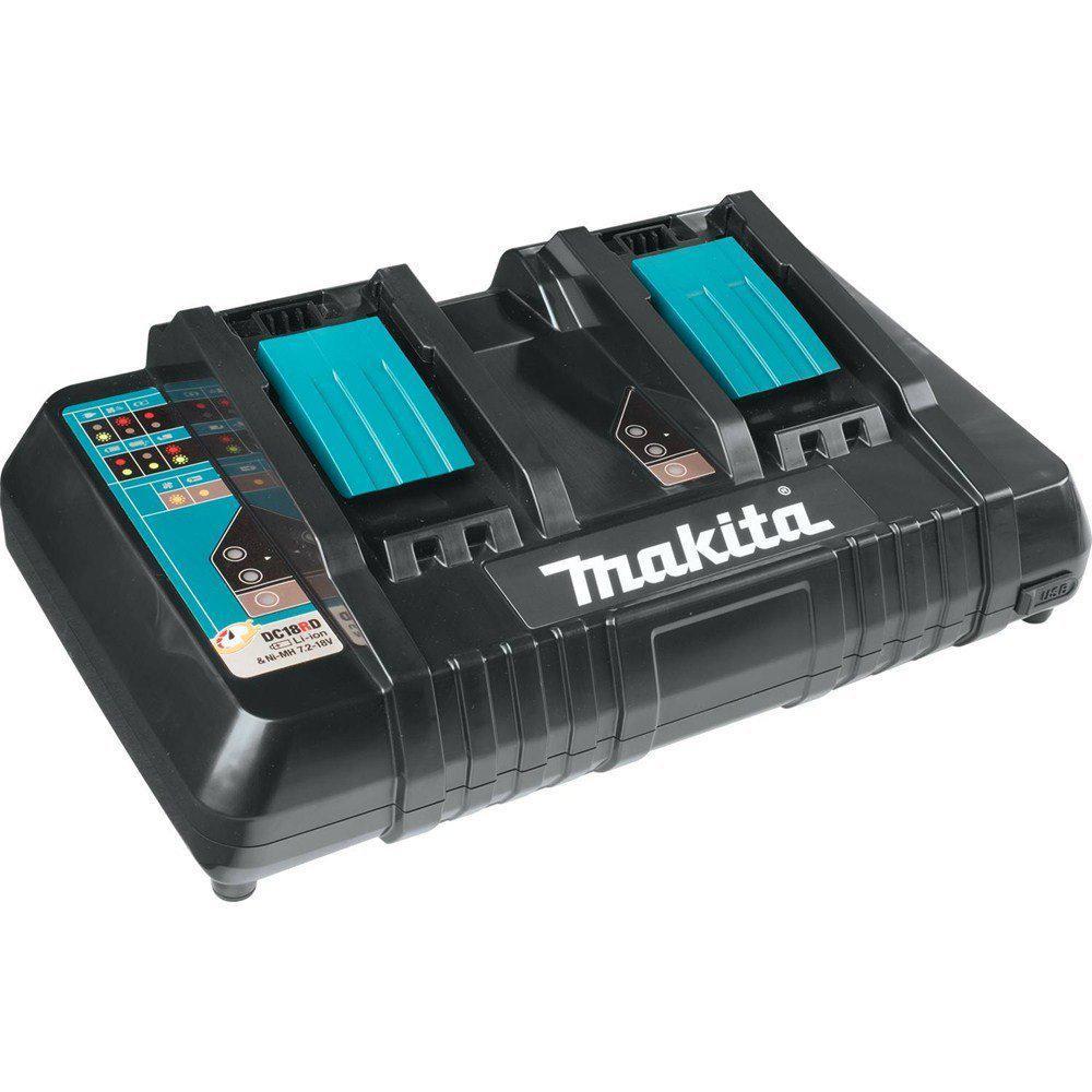  Makita DC18RD 18V Lithium-Ion Dual Port Rapid Optimum Charger with USB Port 