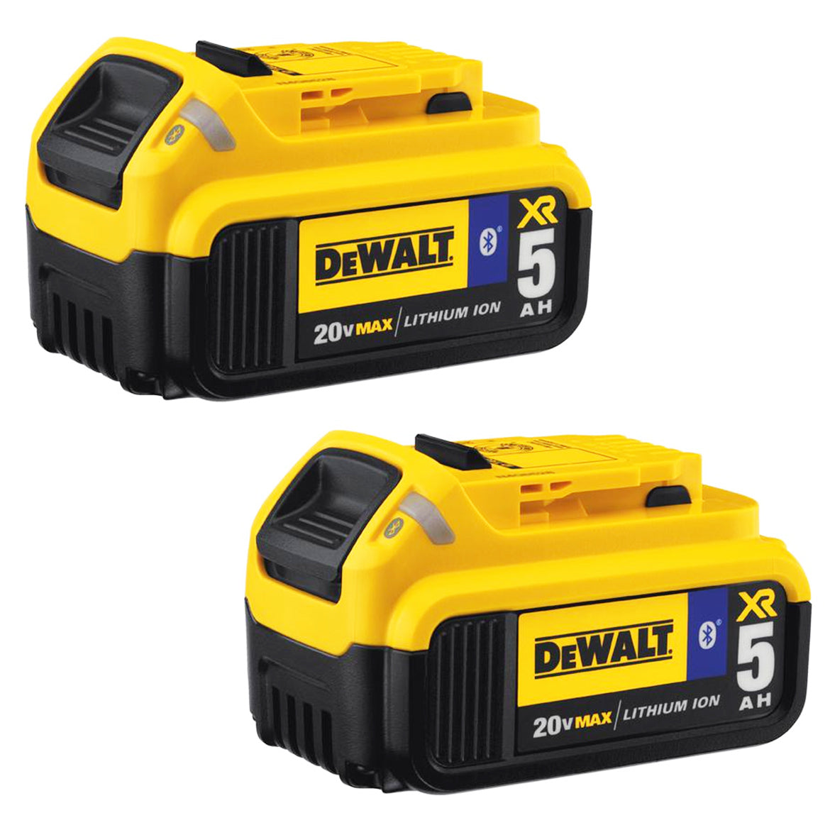  DeWALT DCB205BT-2 20V 5.0Ah Lithium-Ion Bluetooth Battery Pack - 2pk 