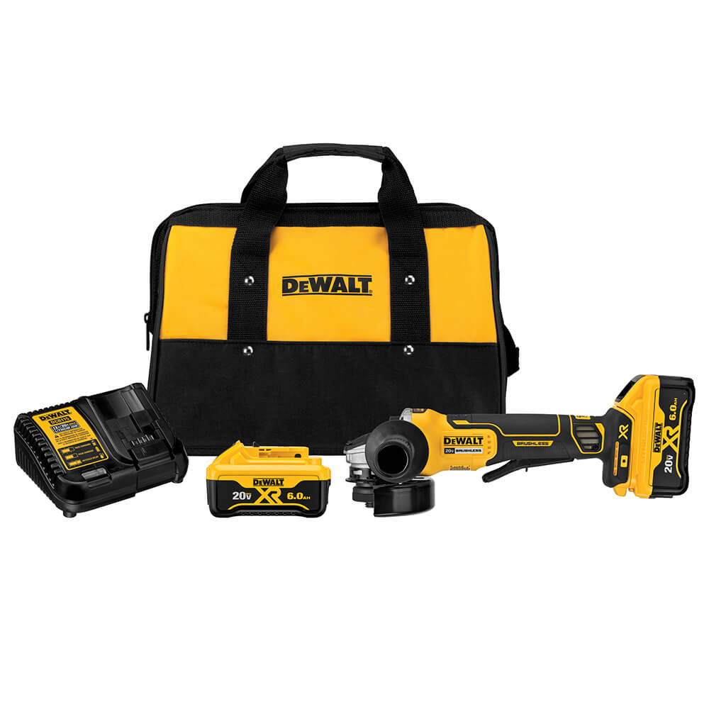  DeWALT DCG413R2 20V MAX XR 4-1/2-Inch Cordless Brushless Angle Grinder Kit 