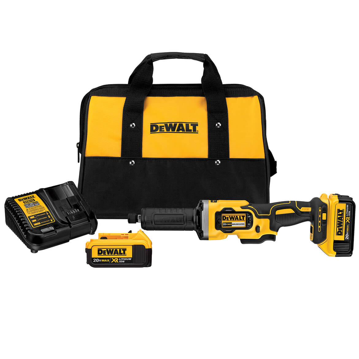  DeWALT DCG426M2 20V MAX 4.0Ah Variable Speed No Lock-On Die Grinder Kit 