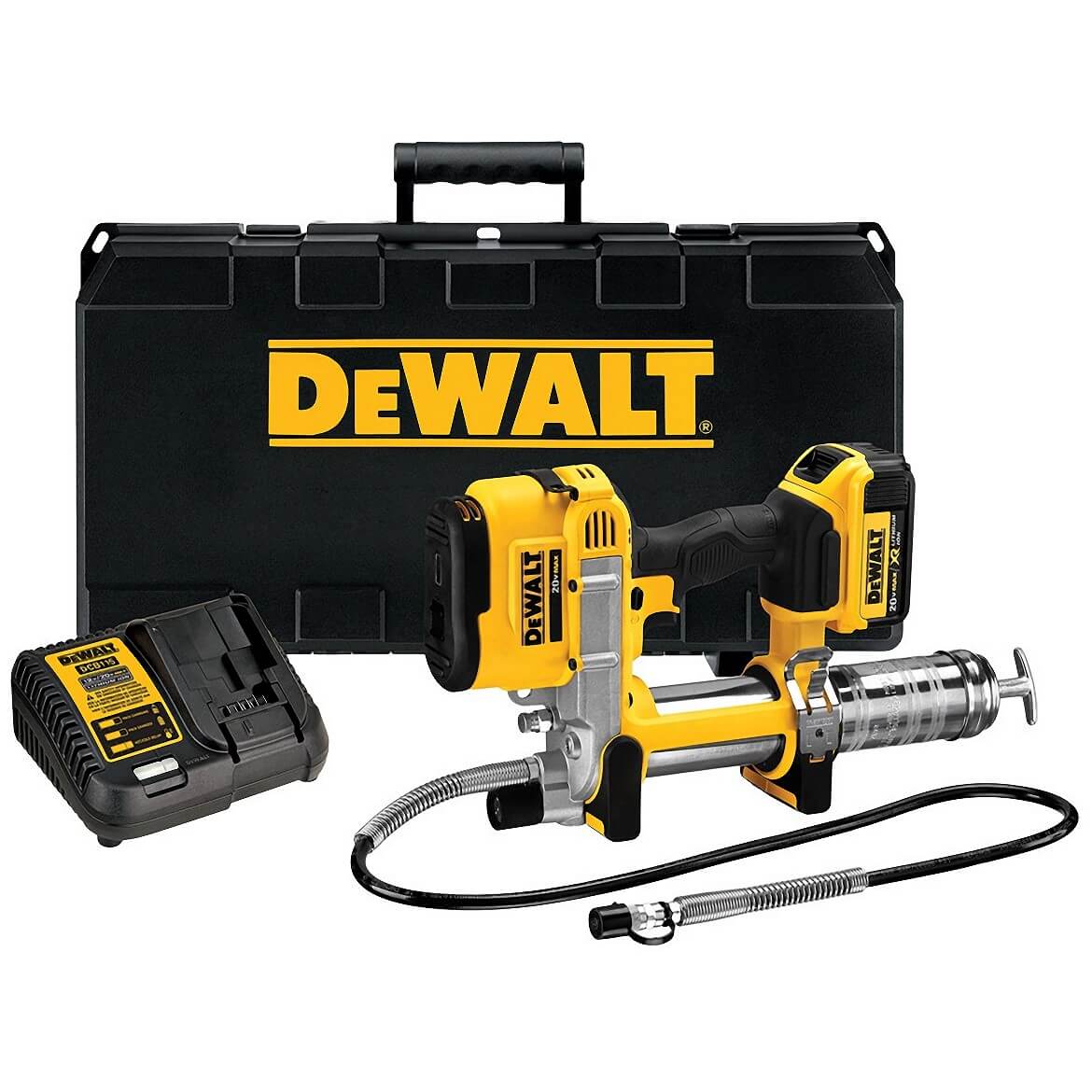  DeWALT DCGG571M1 20V MAX Lithium Ion Automatic 42" Grease Gun Tool Kit 