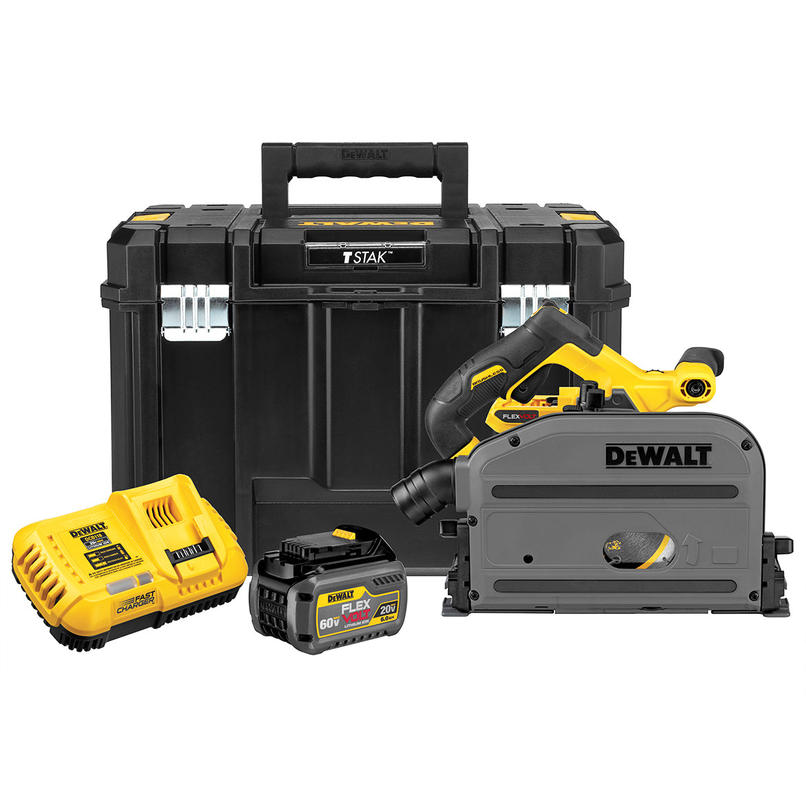  DeWALT DCS520T1 60V 6-1/2-Inch Straight Plunge Cordless Tracksaw Kit 