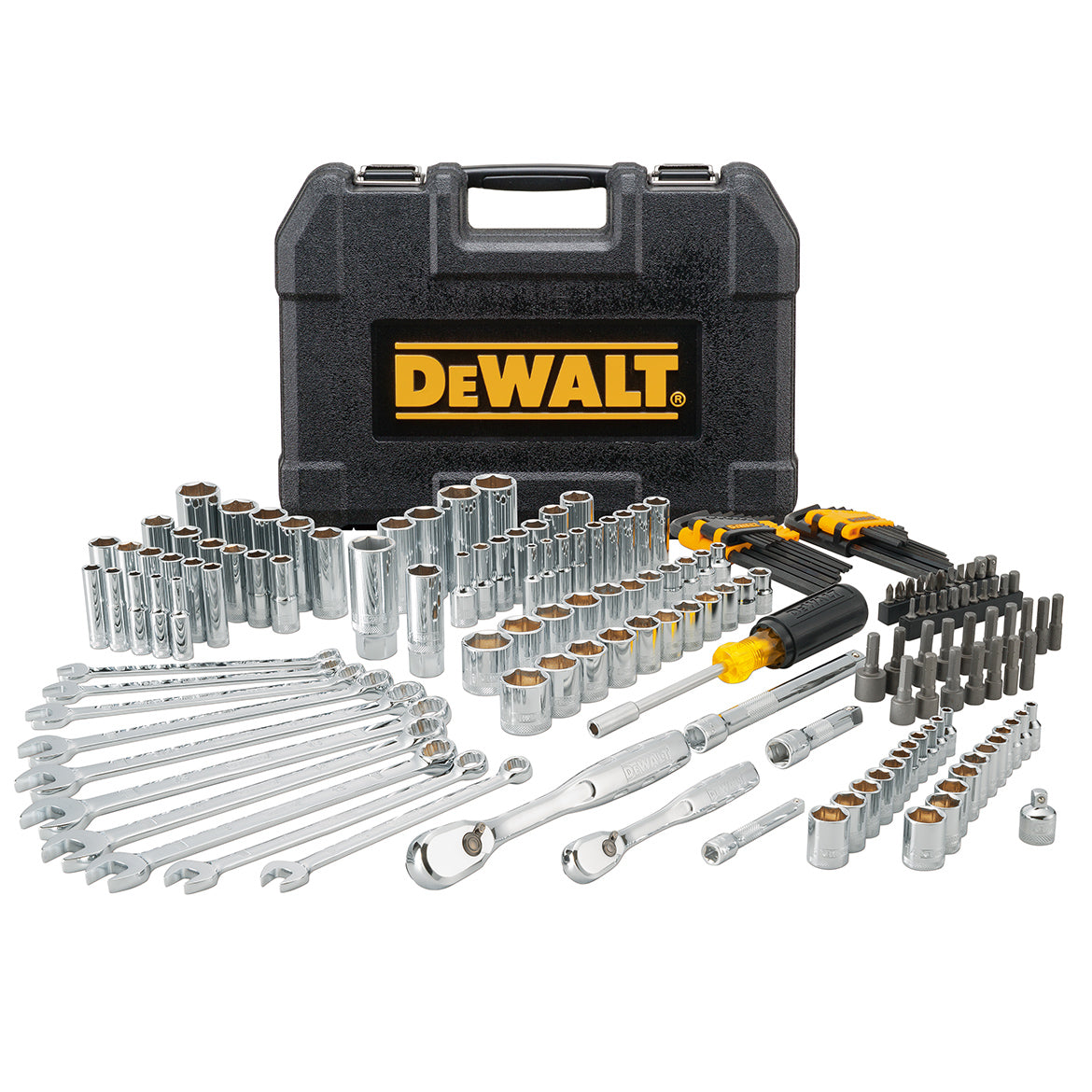  DeWALT DWMT81533 Durable Chrome SAE Quick Release Mechanics Tool Set - 172pc 