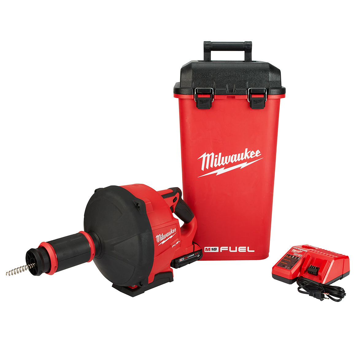  Milwaukee 2772A-21 M18 FUEL 18V 5/16-Inch x 35-Foot Cordless Drain Snake Kit 