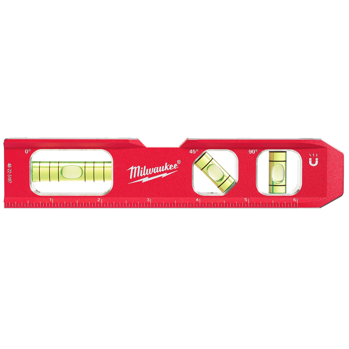  Milwaukee 48-22-5107 Durable Aluminum Standard Compact Billet Torpedo Level 