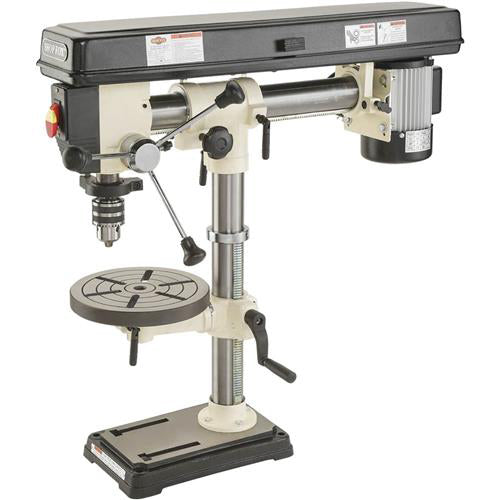  Shop Fox W1669 1/2 Hp 34" 5 Speed Benchtop Radial Drill Press w/ Cast Iron Table 