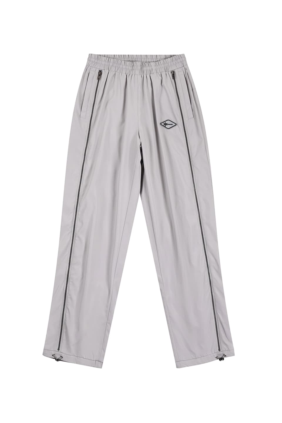 Light Grey Zip Off Panel Details Pants