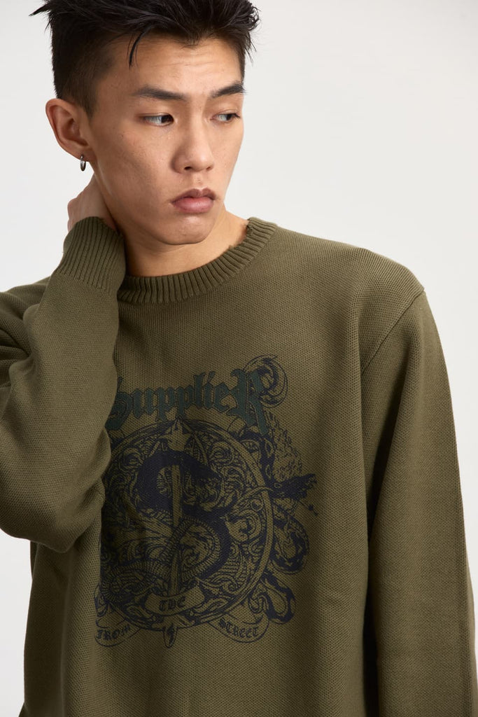 SUPPLIER(サプライヤー) SNAKE EMBLEM KNIT ニット | ascotwm.com