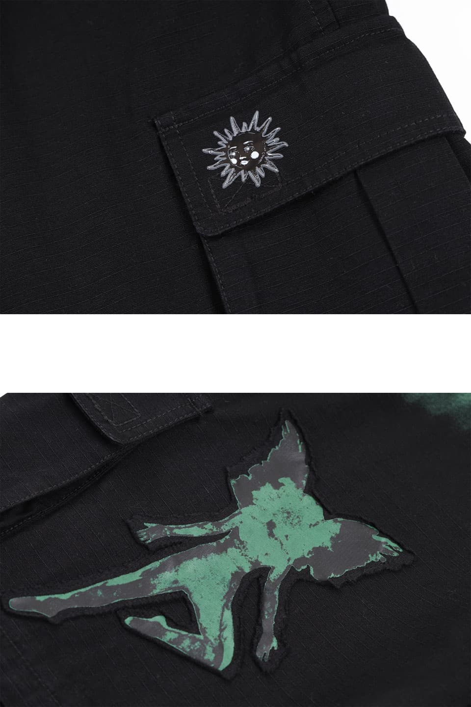 Angel Graphic Zip Off Cargo Pants