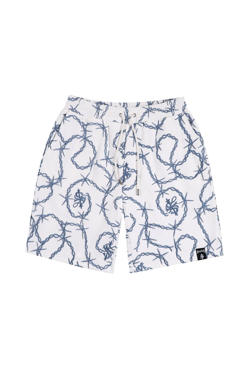 NTWRK - Cross Chain Embroidery Shorts