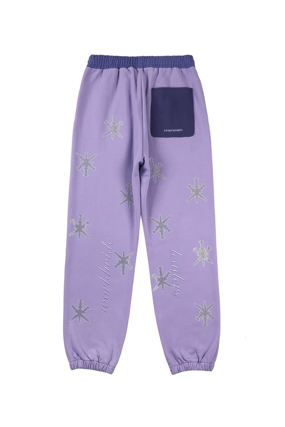 NTWRK - Purple Panel Mix Dagger Rhinestone Jogger