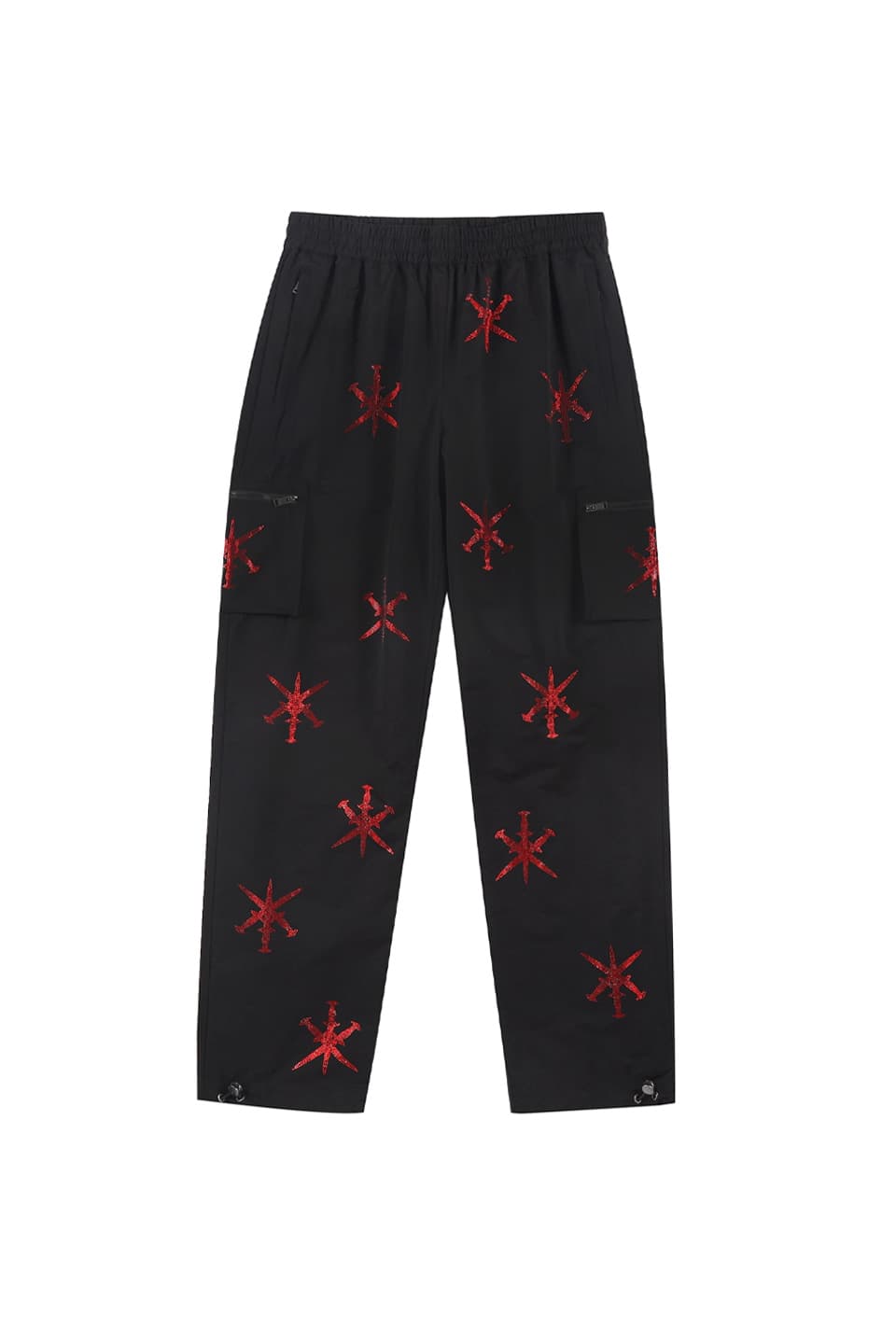 unknown 赤 Cross Rhinestone Jogger Pants-