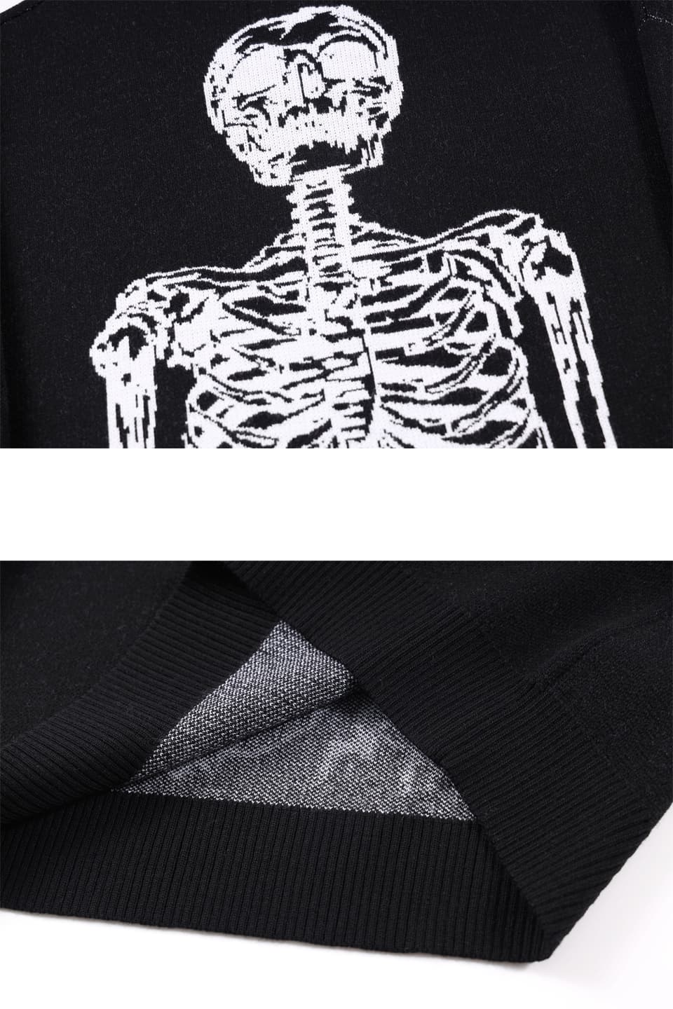 NTWRK - UNKNOWN X HCW Black Skeleton Knitwear