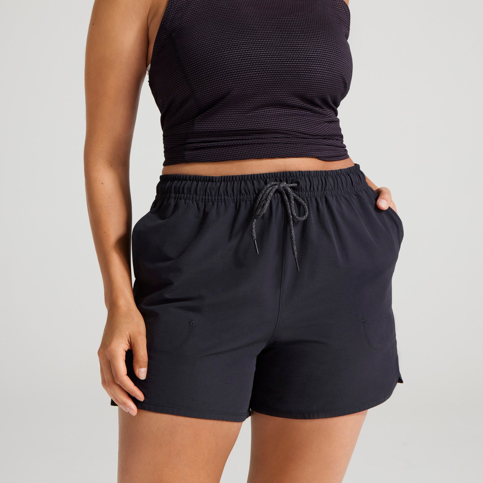 Women's Natural Run Short - Natural Black