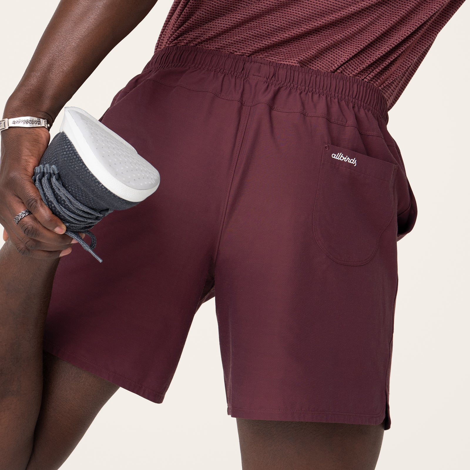 Men's Natural Run Short - Hazy Burgundy