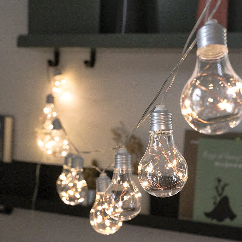 light bulb string lights solar