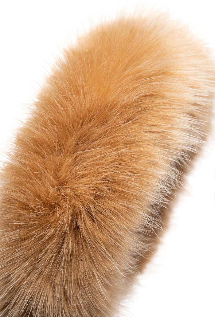 Shrimps Melete Faux Fur Headband in Camel – shrimps