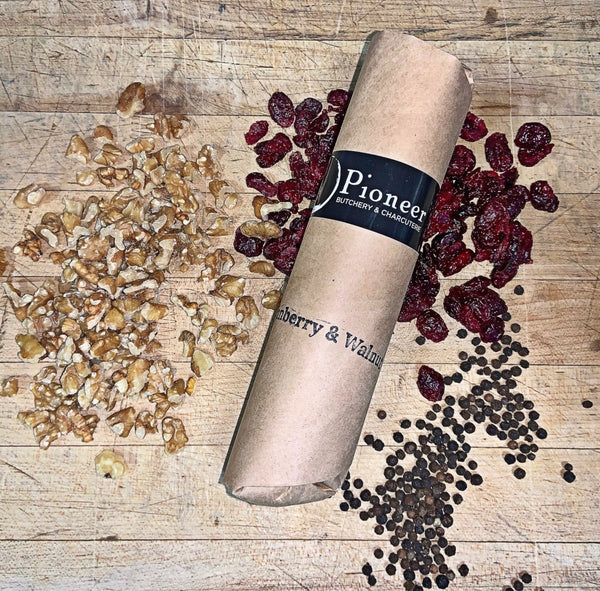 GotoPopupYYC - Pioneer Butchery - Cranberry Walnut Salami - 200g -Pioneer-CRAN-WAL-SAL-001