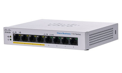 CBS110-8PP-D-NA - Cisco Business 110 Unmanaged Switch, 8 PoE Port - Refurb'd